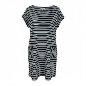 Talbots Striped Hello Saturday Cap Sleeve T-shirt Mini Dress Navy & White Sz 2XP